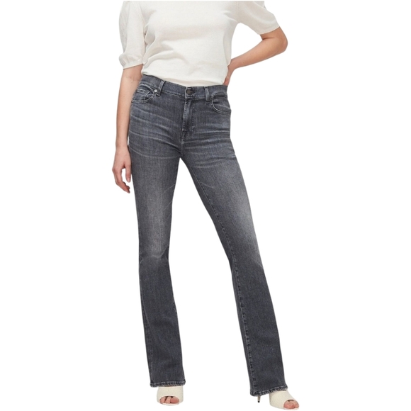 7 For All Mankind Earthkind Grey Wash Classic Bootcut Jeans, 32, NWT - Picture 1 of 10